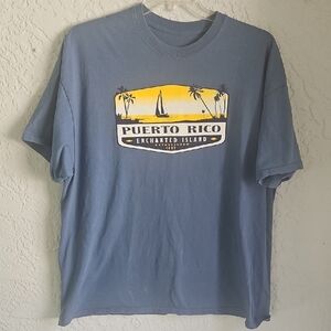 Blue Puerto Rico Graphic T-Shirt